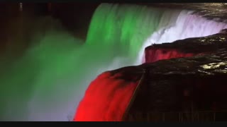 نمایی فوق العاده از سیستم جدید نورافشانی آبشار نیاگارا !