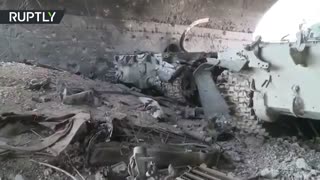 تصاویر تانکهای داعش نابود شده در آزادسازی پالمیرا