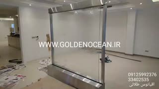 ساخت آبنما_آبنما شیشه ای- آبنما داخلی- آبنما شیشه ای پارتیشن _آبنما دکوراسیون داخلی - آبنما لابی- دکوراسیون لابی