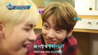 دارن گیم بازی میکنن طبق معمول کوکی  برنده میشه چه حرصیم میده به وی... دست هوپی درد نکنه خدایی