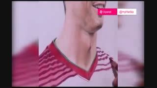 طراحی چهره کریس رونالدو ( بسیار دیدنی )