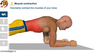 آموزش تقویت عضلات شکم- حرکت پلانک