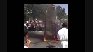 سوزاندن نماد شیطانی آبلیسک/ارومیه