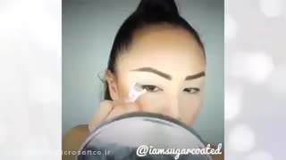 آموزش کشیدن آسان خط چشم با چنگال