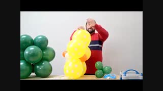 آموزش بادکنک آرایی - طرح گل