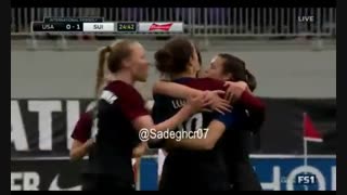 همکاری زیبا و گل زیباتر از تیم فوتبال زنان آمریکا...