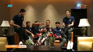 گفتگو جالب و طنز با بازیکنان تیم ملی (نود ۷ فروردین)
