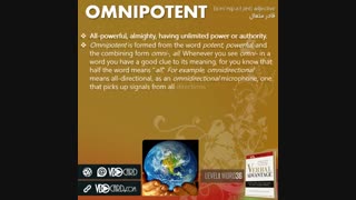 ویدیوکارد کلمه omnipotent از سطح ۱ کتاب Verbal Advantage