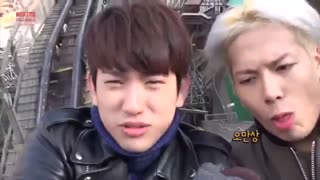 GOT7 وقتی جکسون و جین یونگ تو شهر بازی ترن هوایی سوار میشن ~_~؟؟!!!جان من فقط جکی رو انالیز کنید جیغغغغ بنفششششش؟!!>_< خخخ