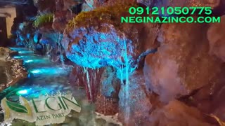 آبنما صخره ای در رستوران