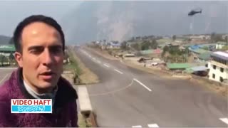 کوهنورد ایرانی در خطرناک‌ترین فرودگاه جهان