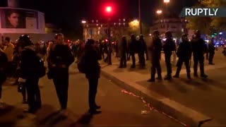 معترضان راهپیمایی در پاریس دور زیر 1 از انتخابات ریاست جمهوری