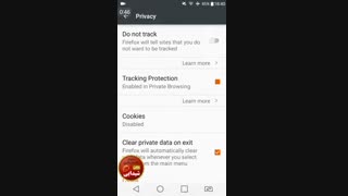 نحوه فعالسازی کوکی در مرورگر فایرفاکس برای موبایل ( Android) در سایت شیدایی