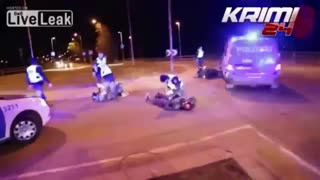 دستگیری موتورسوار اما با روشی خاص