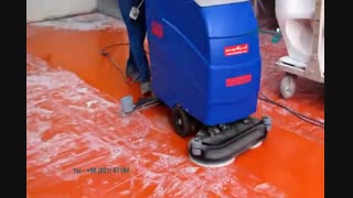 اسکرابر / شستشوی کف صنایع کاشی و سرامیک با اسکرابر دستی - اسکرابر کابلی