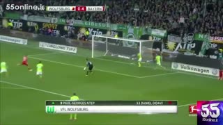 6 گل دیدنی بایرن مونیخ به وولفسبورگ به صورت آهسته