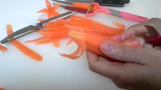 آموزش میوه آرایی - طرح ستاره با هویج