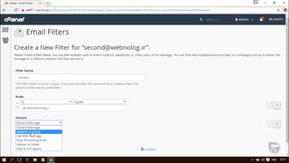 آموزش Cpanel - قسمت 39 صافی ایمیل Email Filters