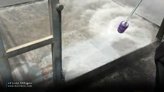 شستشوی تجهیزات با واترجت صنعتی فاشر قوی