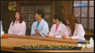 مسابقه آشپزی بازیگران سریال نابغه تبلیغات (پارت اول با زیرنویس فارسی) *سوپ برنجِ پارک هاسون، ترشی اسکوئید و هیون جه تِستِر*