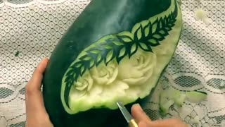 آموزش میوه آرایی - طرح گل با هندوانه