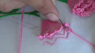 Hand Embroidery: Carnation flower