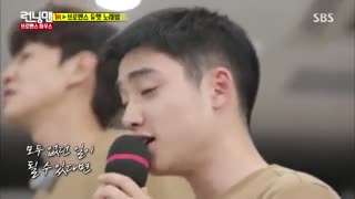 "Running man)EXO Do Kyung Soo & Kwang Soo Singing Duet "I Miss You)