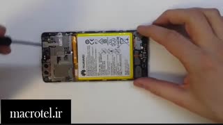 آموزش تعویض باتری Huawei P9درmacrotel.ir