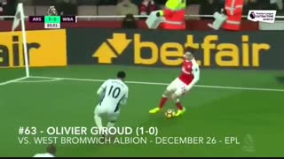 همه گل های آرسنال در فصل 2017-2016