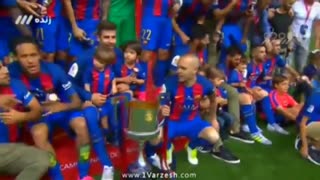 جشن قهرمانی بارسلونا در جام حذفی اسپانیا