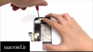 آموزش تعویض تاچ و ال سی دی iphone 4sدرmacrotel.ir