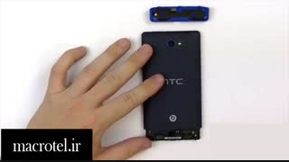 آموزش تعویض درب پشت HTC 8sدرmacrotel.ir