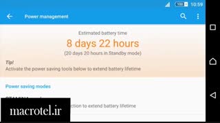 تست باتری Xperia Z1 در macrotel.ir