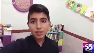 تشکر آروین از مردم که برای راه اندازی کتابخانه کمک کردند