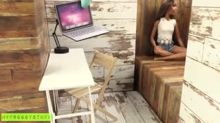 درست کردن آپارتمان و آشپزخانه برای باربی