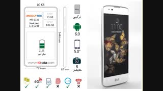 فیلم 360 درجه و مشخصات LG K8