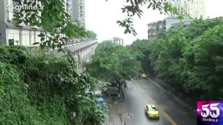 اتوبانی در پشت بام چند خانه در چین