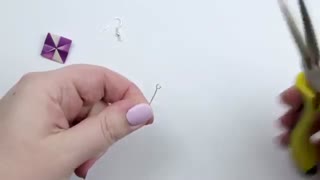 هلیا - ساخت گوشواره با کاغذ اوریگامی