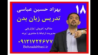 مدرس زبان بدن کلاسهای زبان بدن بهزاد حسین عباسی درس 18