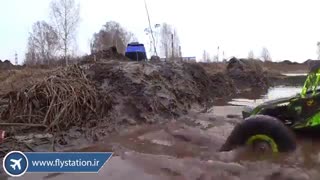 ماشین کنترلی ضد آب wltoys 10428 | حرکت در گل و لای