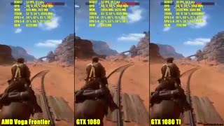 مقایسه عملکرد کارت گرافیک های Radeon Vega Frontier Edition  و GTX 1080 و GTX 1080TI در اجرای بازی Battlefield 1
