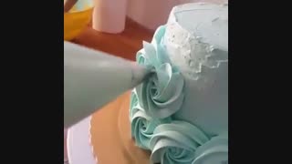 تزیین کیک به شکل گل