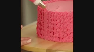 تزیین کیک به شکل گلبرگ