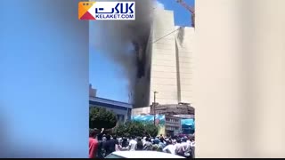 آتش سوزی در یکی از هتل های درحال احداث مشهد در خیابان امام رضا