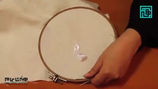 آموزش دوخت گل شلال ساده روبان دوزی