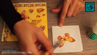 آموزش دکوپاژ دستمال کاغذی