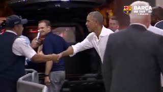 ملاقات رئیس باشگاه بارسلونا و باراک اوباما رئیس جمهور سابق آمریکا