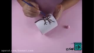 آموزش ساخت درخت با خمیر فیمو برای تزیین ماگ 2