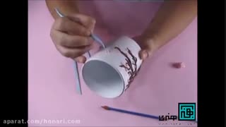 آموزش ساخت درخت با خمیر فیمو برای تزیین ماگ 3