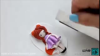 آموزش ساخت دختر گرگین با خمیر فیمو برای تزیین ماگ 5